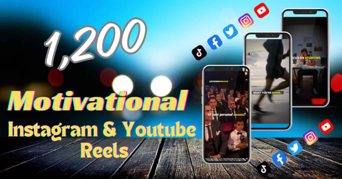 Gig Preview - Make 1200 motivational reels on youtube and instagram