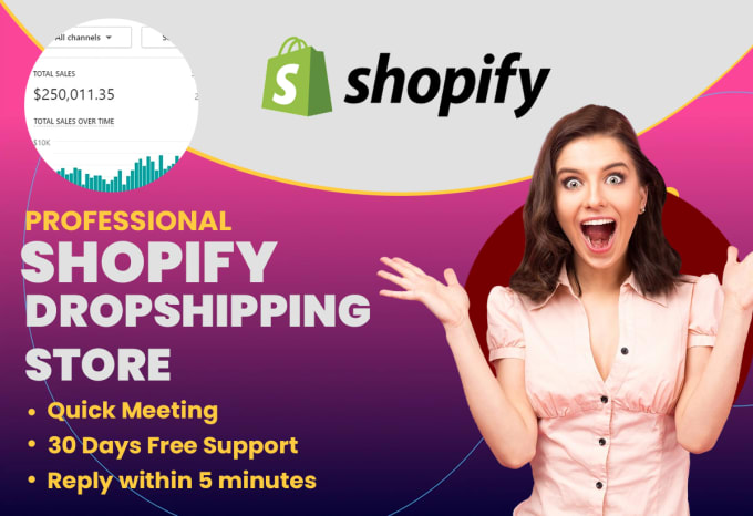 Gig Preview - Our agency will create a one product shopify dropshipping store or website