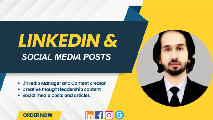 Gig Preview - Write quality linkedin posts and social media captions