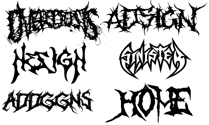 Gig Preview - Draw black, slam, or death metal logo for your band