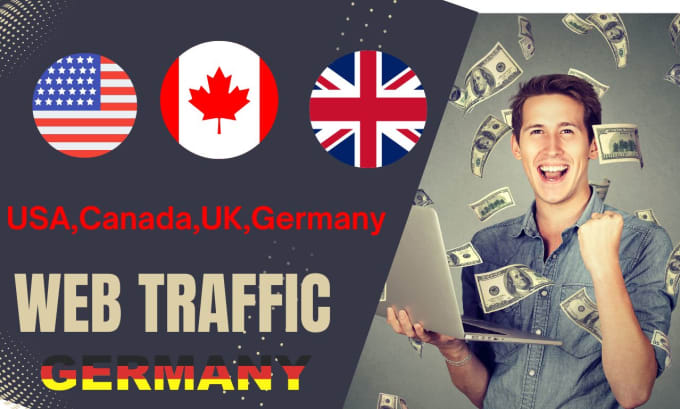 Gig Preview - Do organic website traffic USA,canada,UK,germany,aus, or worldwide