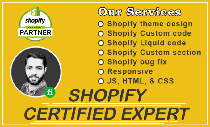 Gig Preview - Do shopify bug fixing, and custom coding as a shopify expert