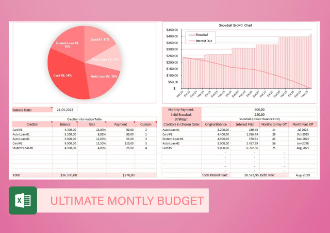 Gig Preview - Create a custom excel spreadsheet template or budget planner