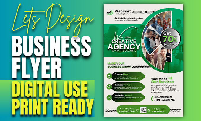 Gig Preview - Create business flyer for digital use and print