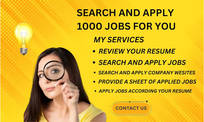 Gig Preview - Professional search and apply 1000 jobs for you