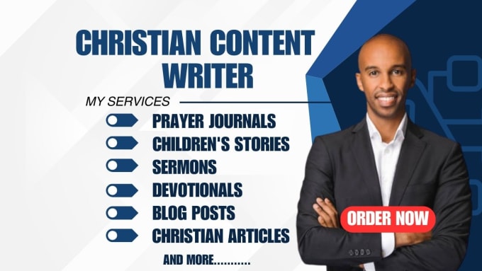 Gig Preview - Write christian article, blog content, sermon, prayer journal, devotional ebook