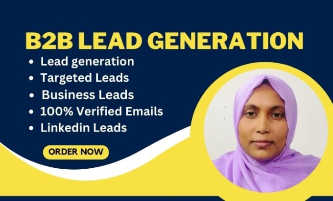 Gig Preview - Do impressive b2b lead generation, business leads, web research