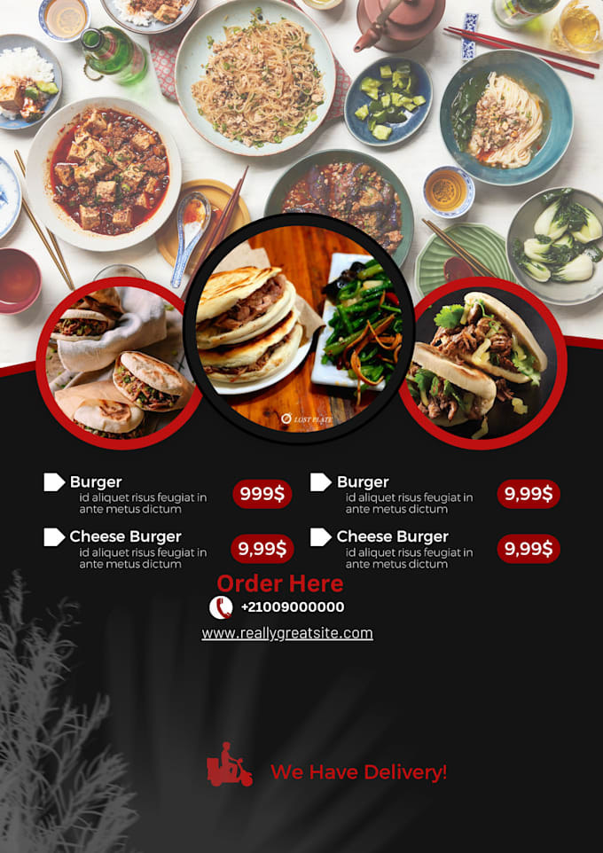 Gig Preview - Create attractive restaurant food menu by illustrator