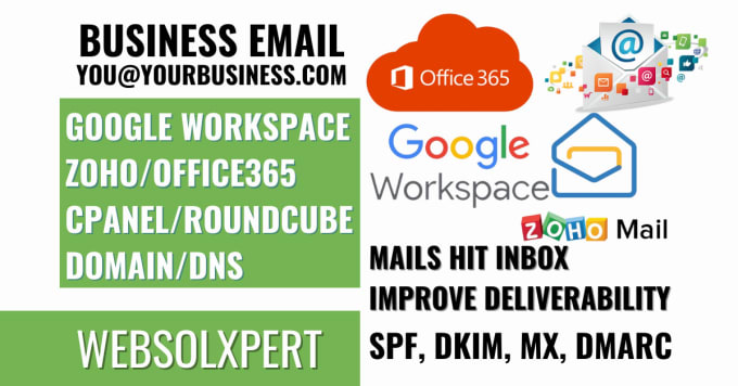 Gig Preview - Setup business email hosting domain google workspace outlook zoho brevo sengrid