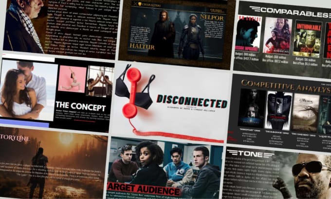 Gig Preview - Design a professional film pitch deck, screenplay, tv  shows,presentation design