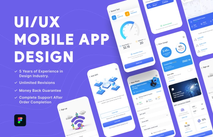 Gig Preview - Do attractive mobile app UI UX design and web app design