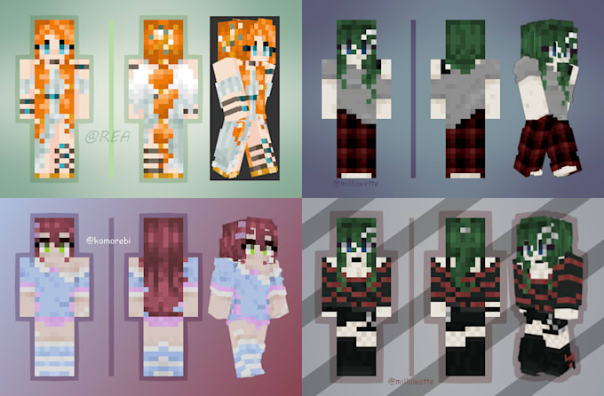 Gig Preview - Make a minecraft skin for your vtuber