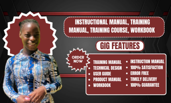 Gig Preview - Create an instructional manual, training manual, training course, workbook