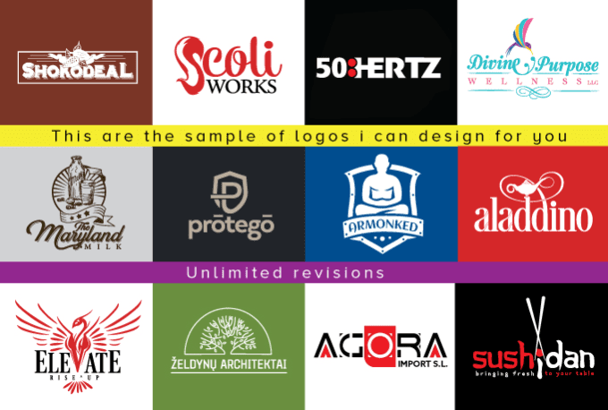 I will create professional logo with unlimited revisions | Logo Design