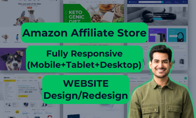 Gig Preview - Do autopilot amazon affiliate marketing website or amazon affiliate store SEO