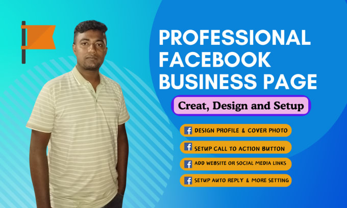 Gig Preview - Do creat, setup and design a professional facebook business page