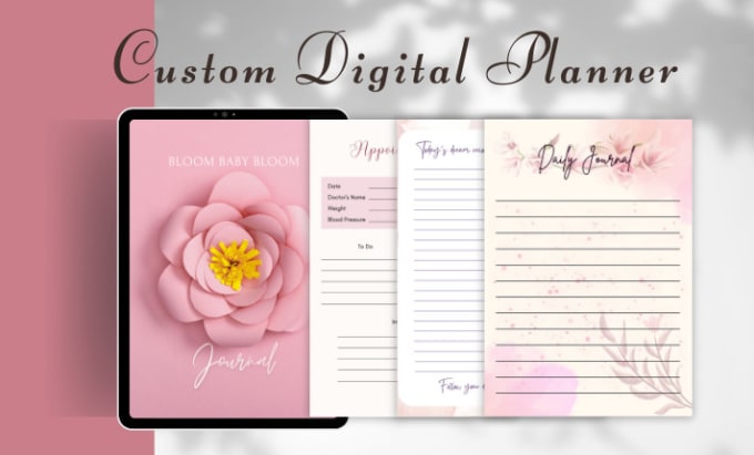 Gig Preview - Do design custom digital planner template for your etsy