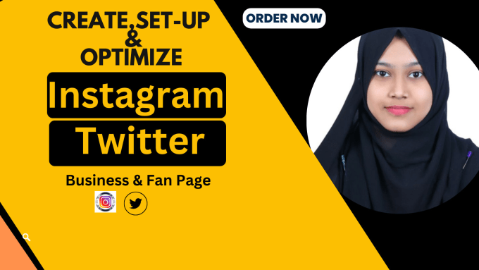 Gig Preview - Create,setup and optimize instagram or twitter business page