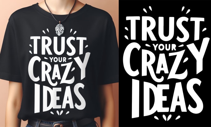 Gig Preview - Create custom, trendy, vintage, typography t shirt design