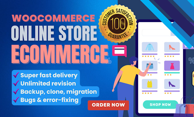 Gig Preview - Create an ecommerce website using woocommerce online store