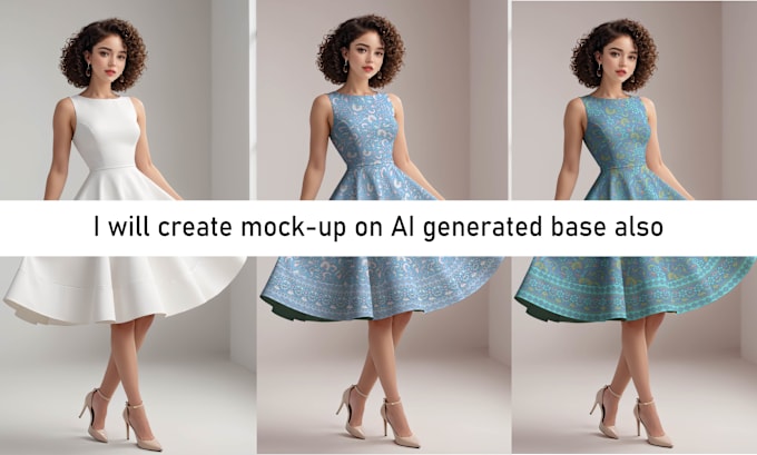 Gig Preview - Do PSD editable fashion mockup on ai generated base image