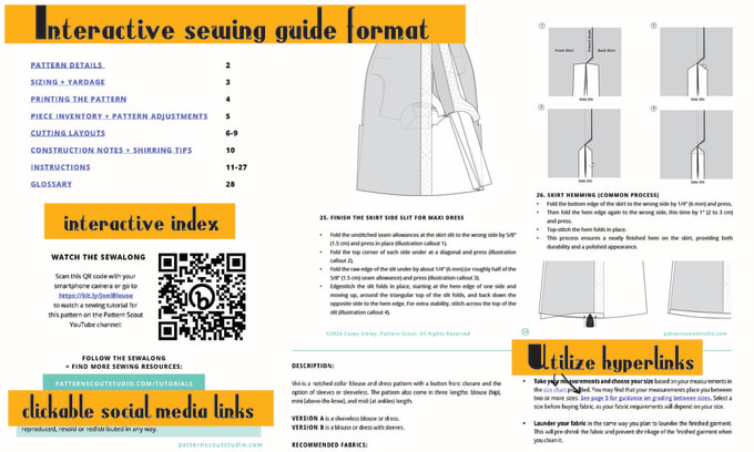 Gig Preview - Write sewing guide instructions, design unique interactive guide pdf format