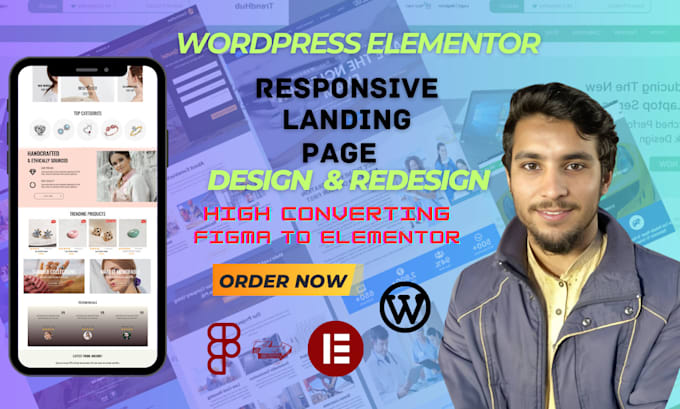 Gig Preview - Create responsive wordpress landing page or elementor design, business website