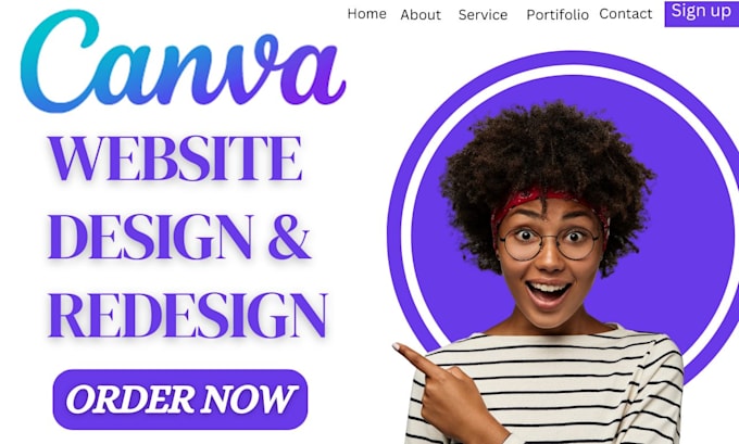 Gig Preview - Design canva website canva website redesign canva portfolio canva landing page