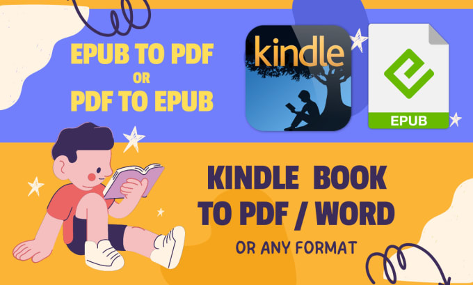 Gig Preview - Convert any kindle book to pdf or word docx