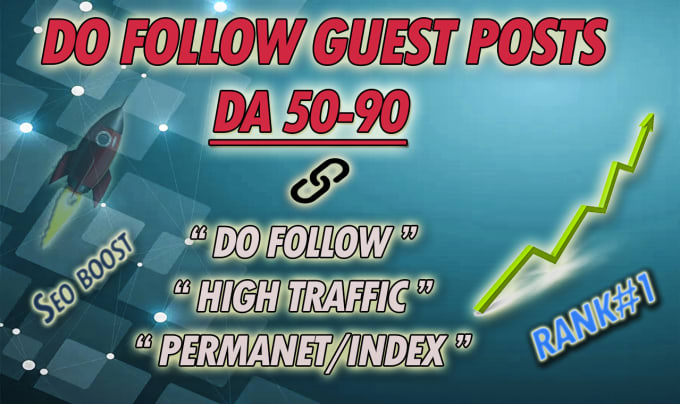 Gig Preview - Write and publish high da guest posts with seo contextual dofollow backlinks