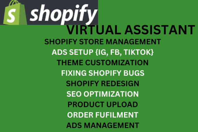 Gig Preview - Do shopify virtual manager, shopify marketing, shopify banner, shopify ads