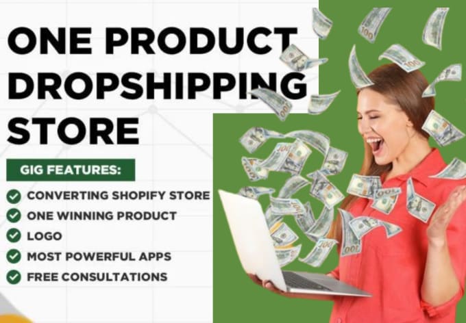 Gig Preview - Create shopify dropshipping store or shopify store design