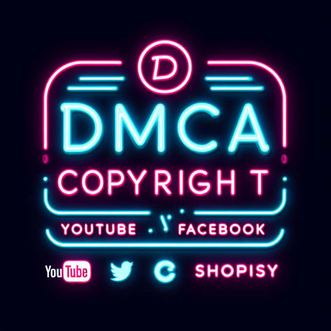 Gig Preview - Submission of dmca notice for youtube fb twitter insta tiktok shopify etsy