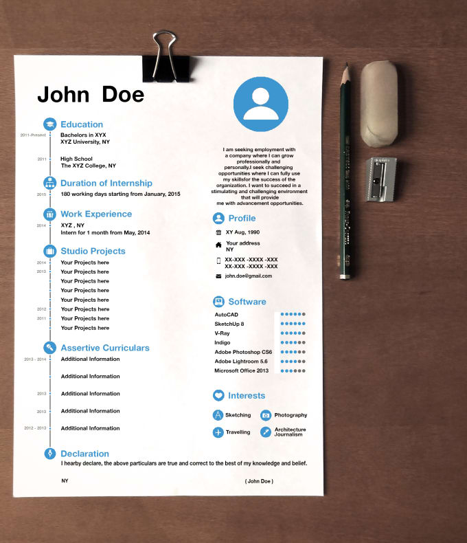 design a very attractive resume for you by mehul121