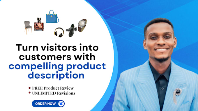 Gig Preview - Write shopify and amazon product descriptions for your ecommerce store