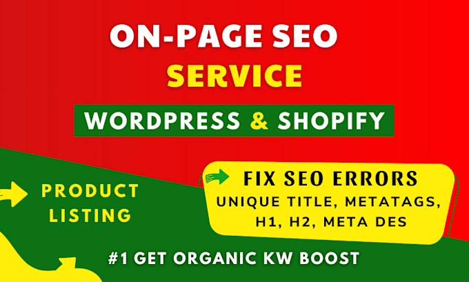 Gig Preview - Do shopify store, wordpress website on page SEO optimization