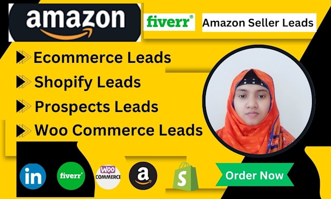 Gig Preview - Do  ecommerce leads, shopify woo commerce amazon seller leads