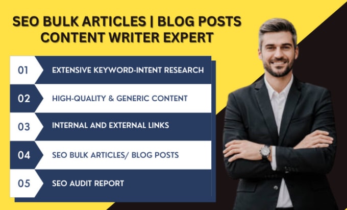 Gig Preview - Do monthly SEO blog writing or be a content writer for blogs