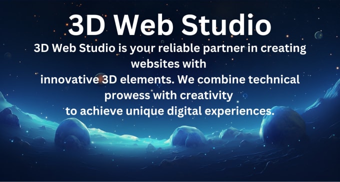 Gig Preview - Create stunning 3d website