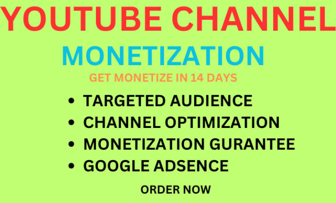 Gig Preview - Do complete youtube channel monetization promotion