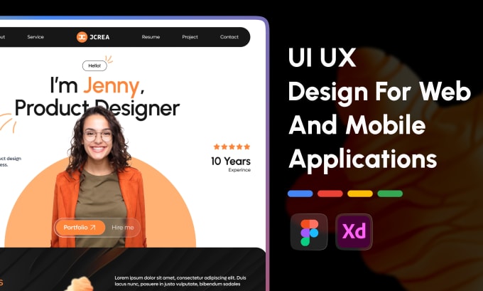 Gig Preview - Do modern website UI UX design, dashboard UI, mobile app UI design