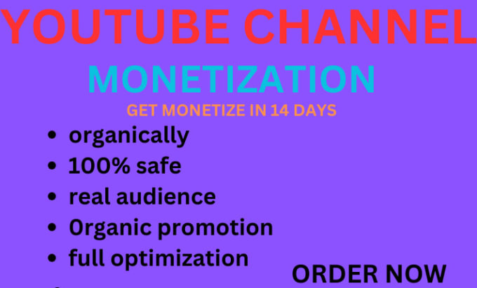 Gig Preview - Do complete youtube channel monetization for channel promotion