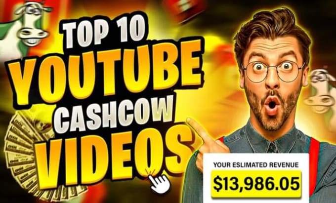 Gig Preview - Create cash cow, top 10, faceless videos, video editing and youtube automation