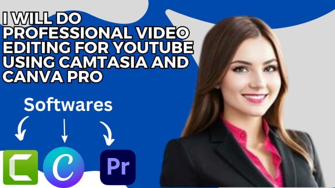 Gig Preview - Do professional video editing for youtube using camtasia and canva pro