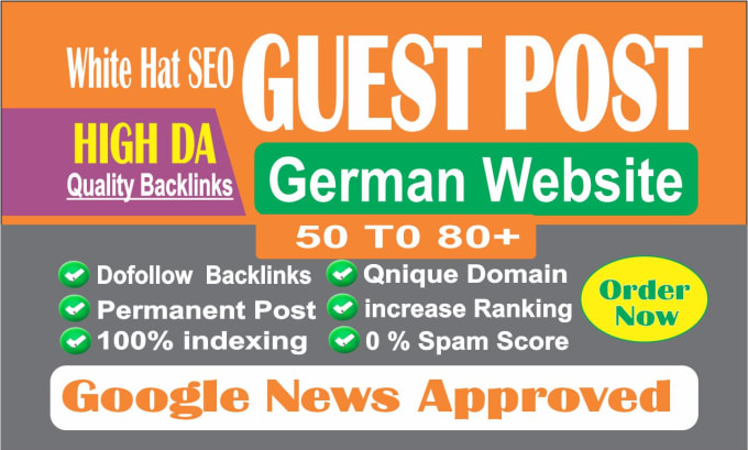 Gig Preview - Create german backlinks high da newspapers, deutsche SEO