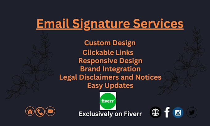 Gig Preview - Do professional clickable email signature design services