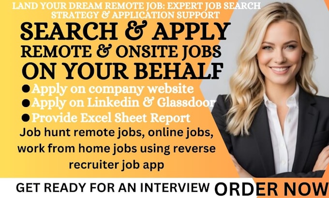 Gig Preview - Use reverse recruit job app to hunt, search and apply remote, work from home job