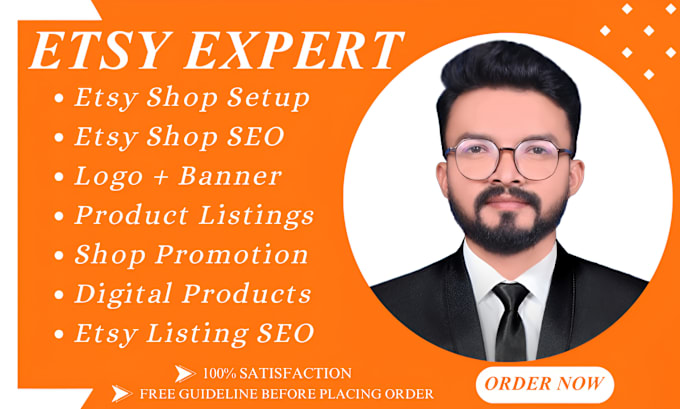 Gig Preview - Do etsy shop setup, listing SEO, listing product etsy digital product