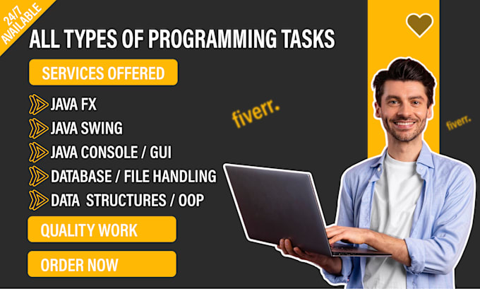 Gig Preview - Do java,python,c and cpp programming task and projects for you