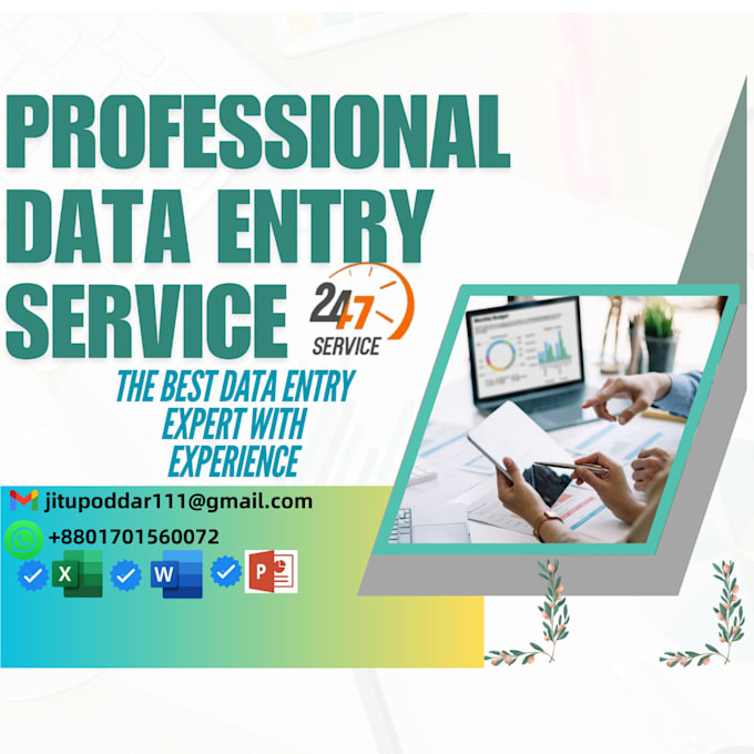 Gig Preview - Do data entry, copy paste, web research, excel data entry, pdf to excel